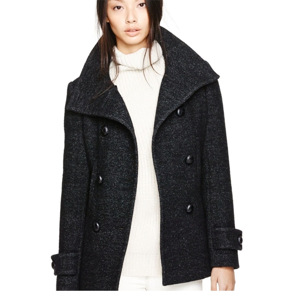 Aritzia Babaton Howell Wool Double Breasted Pea Coat - XS